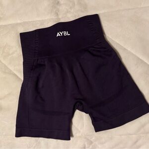 AYBL Dark Purple Athletic Shorts with High Waistband